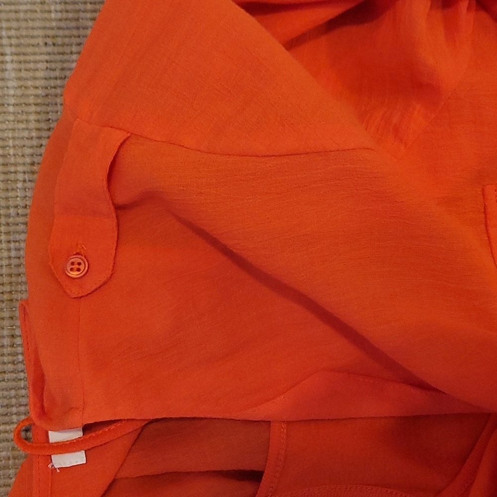 Joie Women's Orange V-Neck Top - Picture 8 of 8